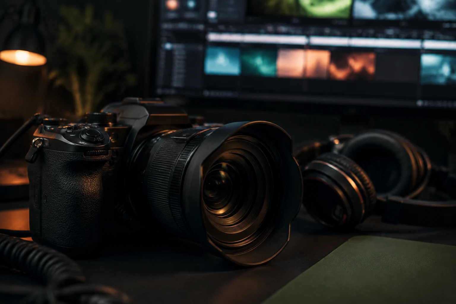 Illustrative video and audio production equipment
